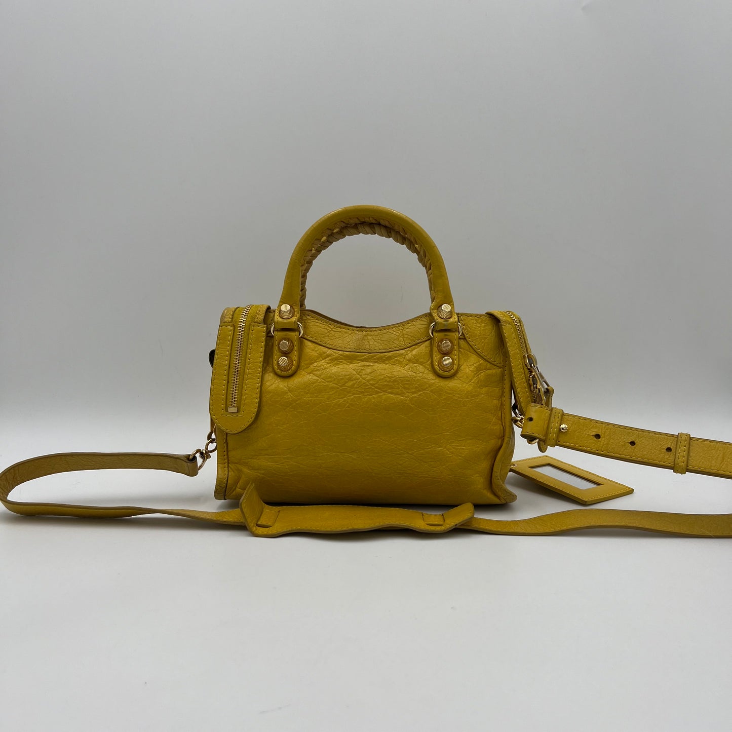 Balenciaga Yellow Leather Giant 12 Mini City GHW