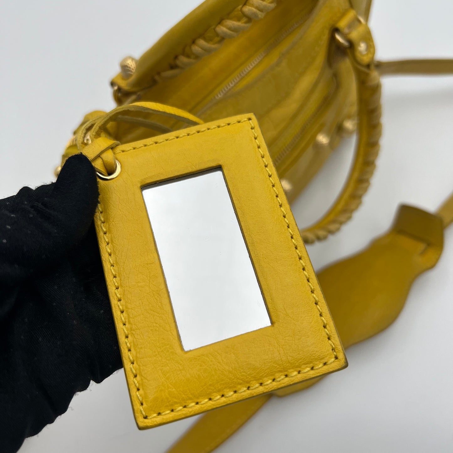 Balenciaga Yellow Leather Giant 12 Mini City GHW