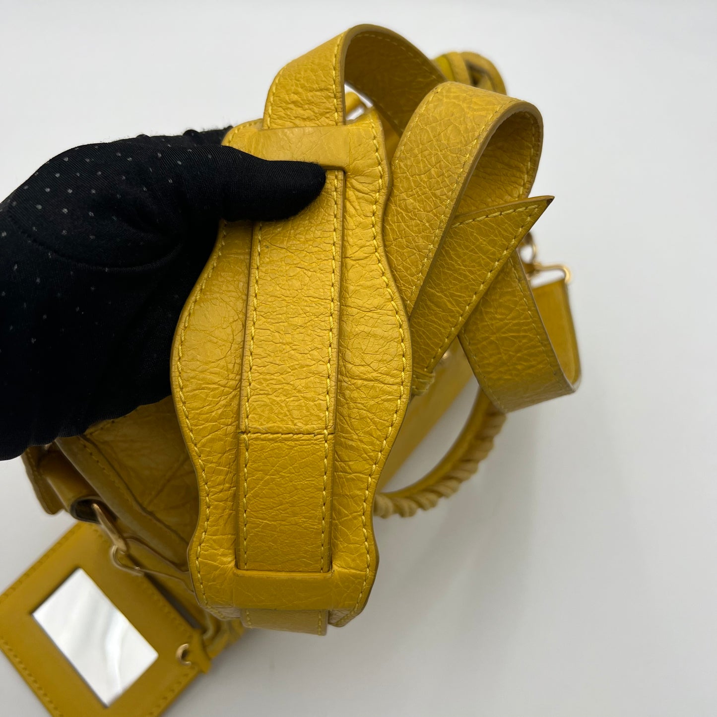 Balenciaga Yellow Leather Giant 12 Mini City GHW