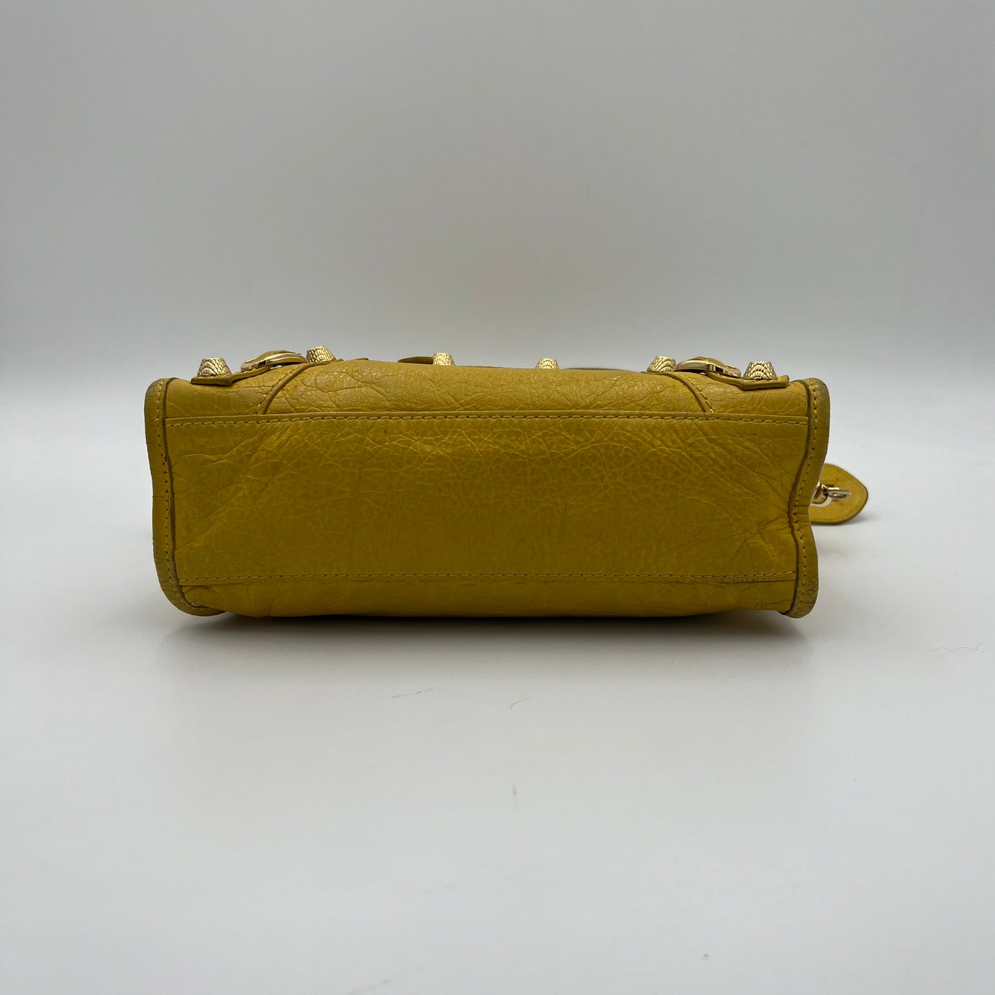 Balenciaga Yellow Leather Giant 12 Mini City GHW