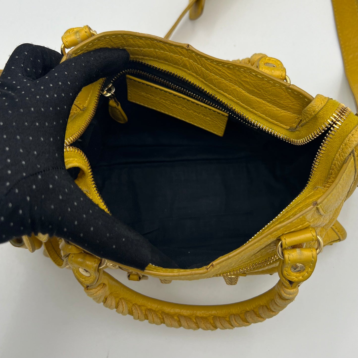 Balenciaga Yellow Leather Giant 12 Mini City GHW