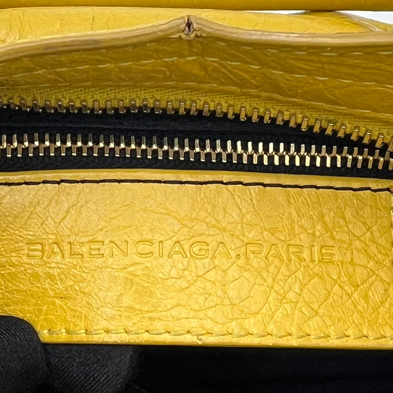 Balenciaga Yellow Leather Giant 12 Mini City GHW