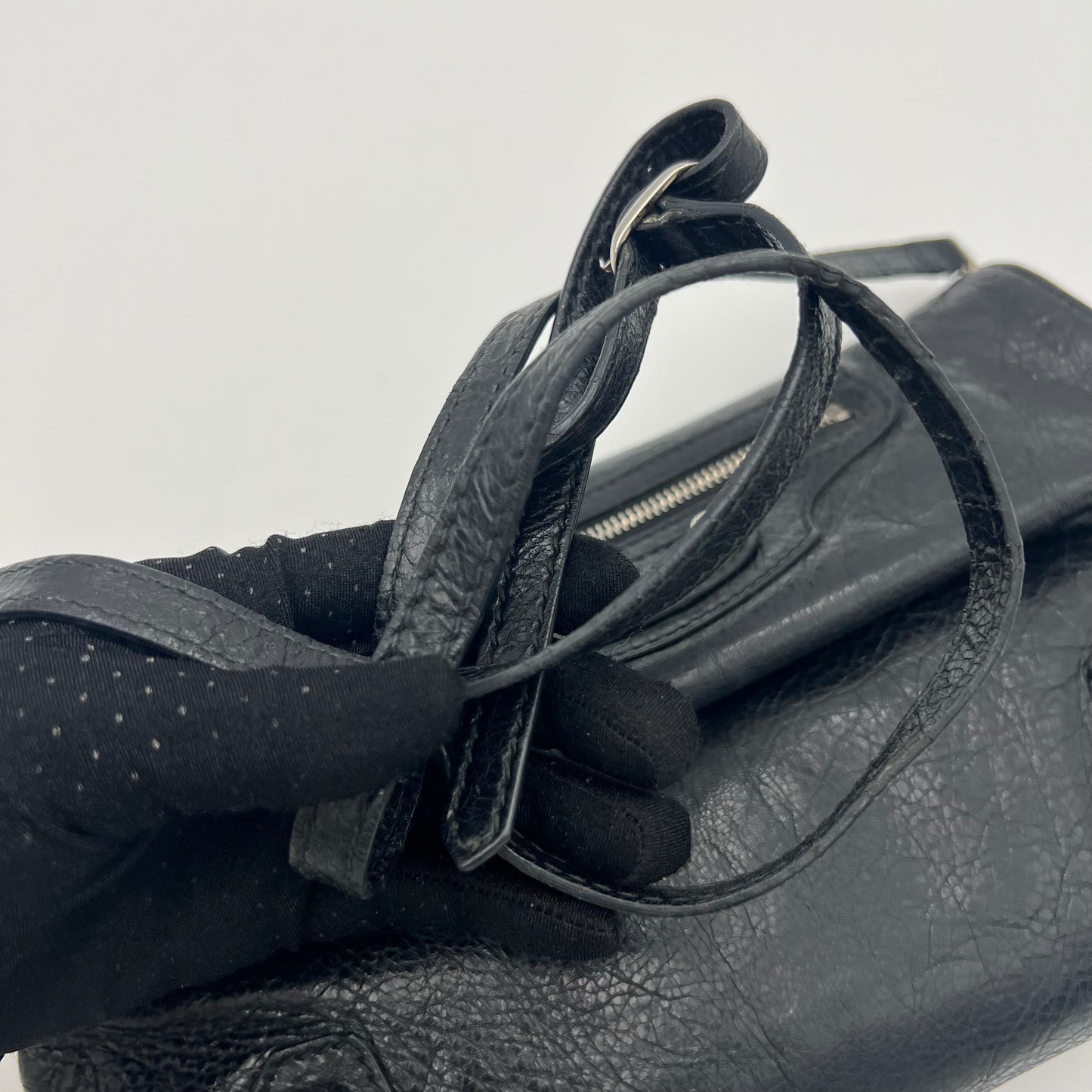 Balenciaga Black Lambskin Leather Giant 12 Envelope Clutch