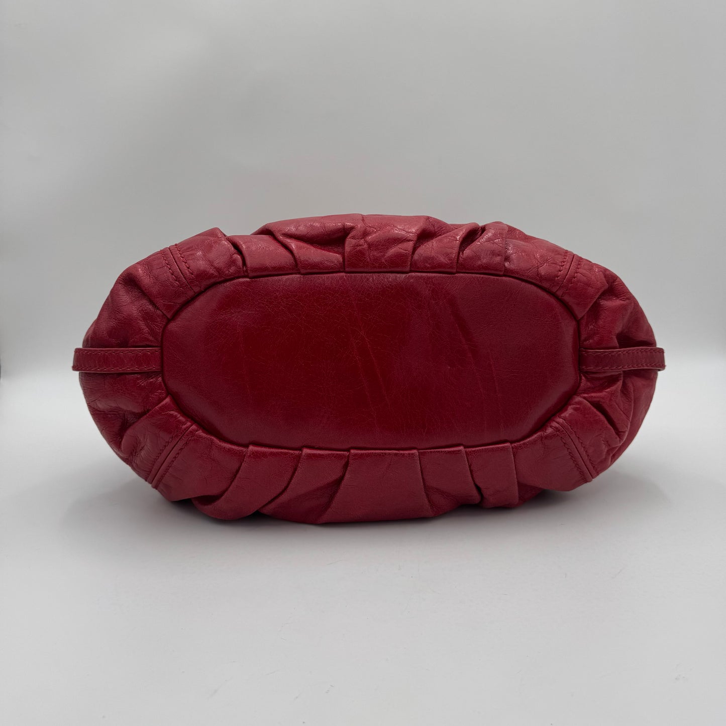 Miu Miu Red Vitello Lux Hobo Bag GHW