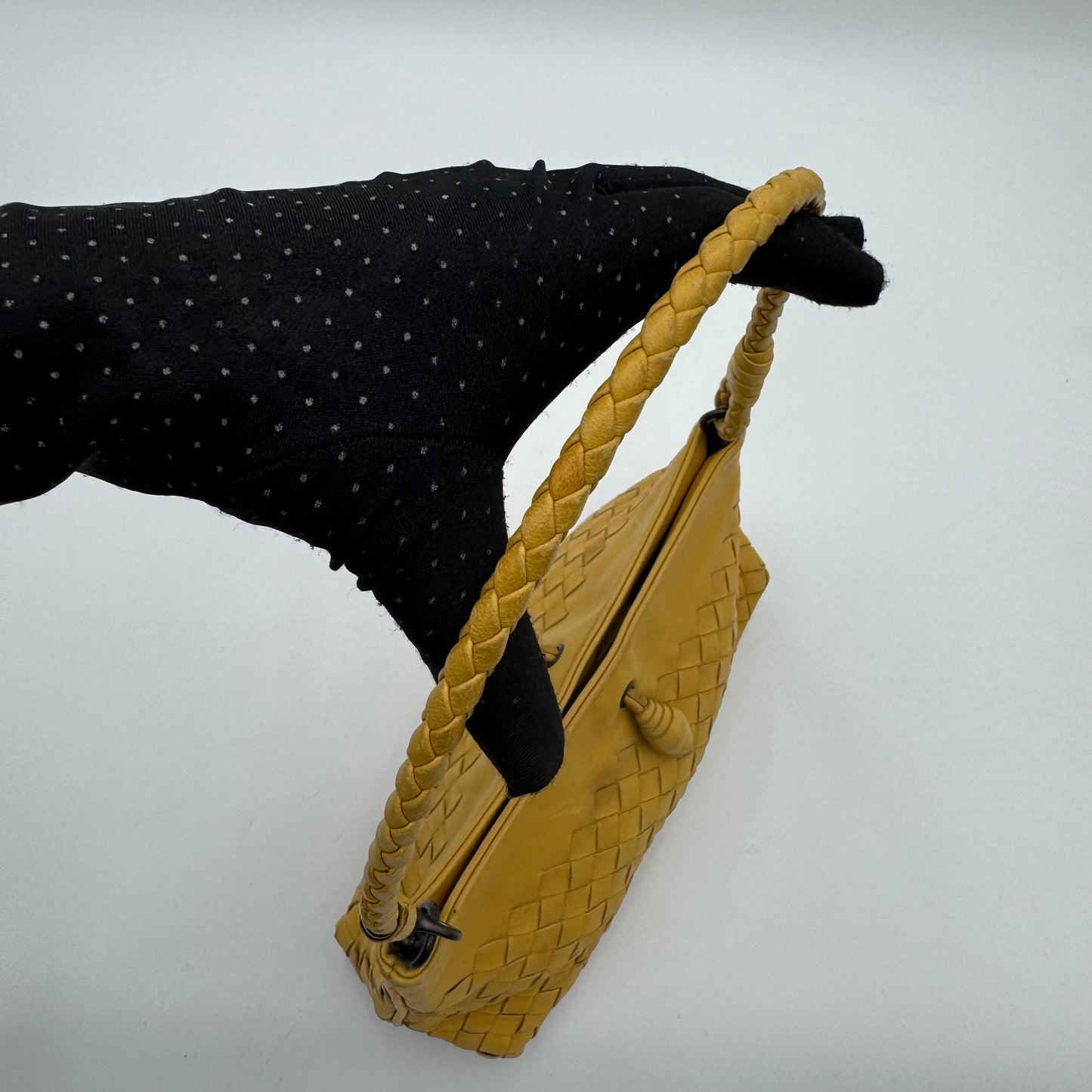 Bottega Veneta Yellow Intrecciato Pochette