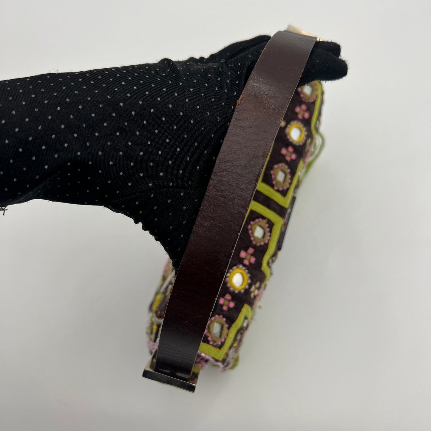 Fendi Beaded Embroidered Fringe Baguette