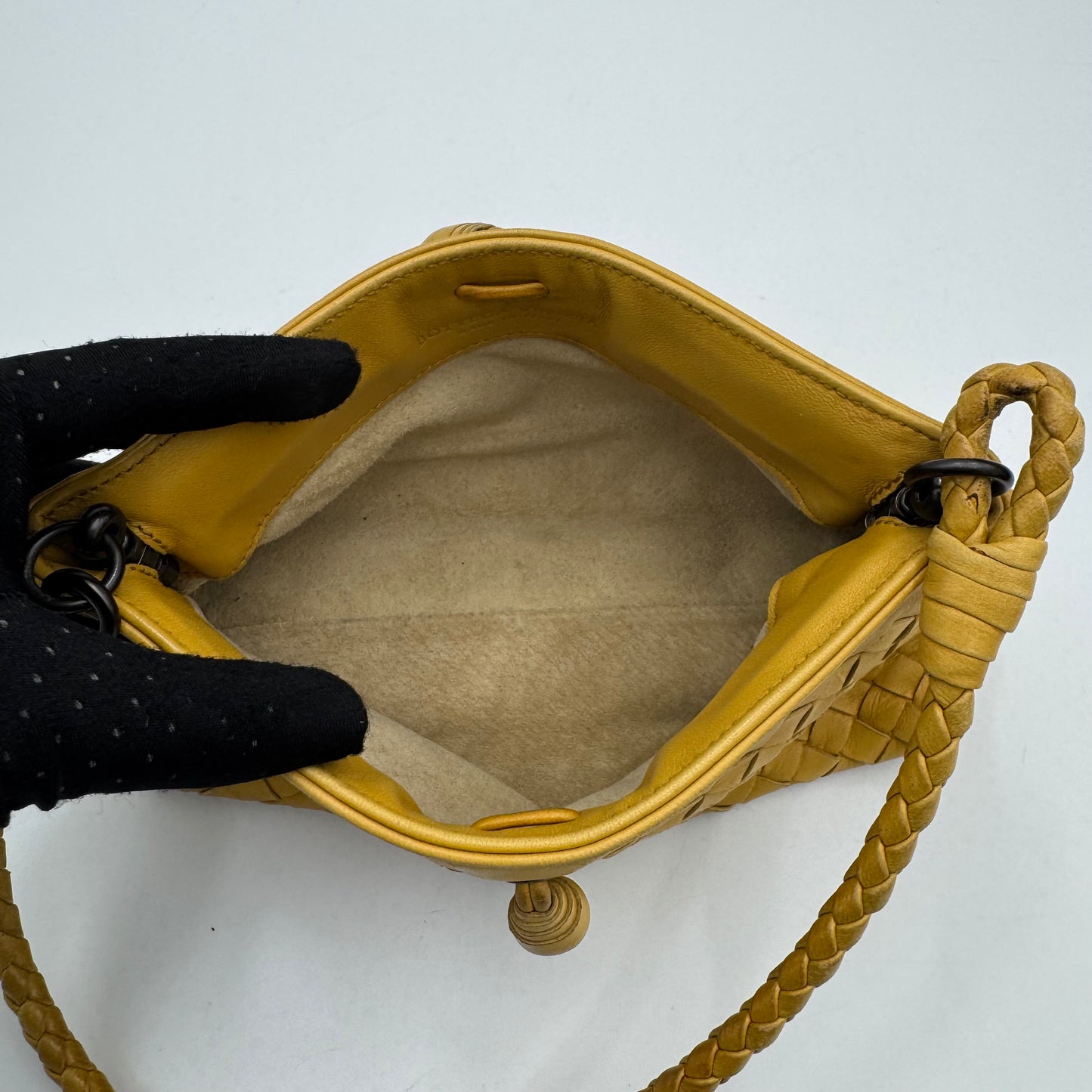 Bottega Veneta Yellow Intrecciato Pochette