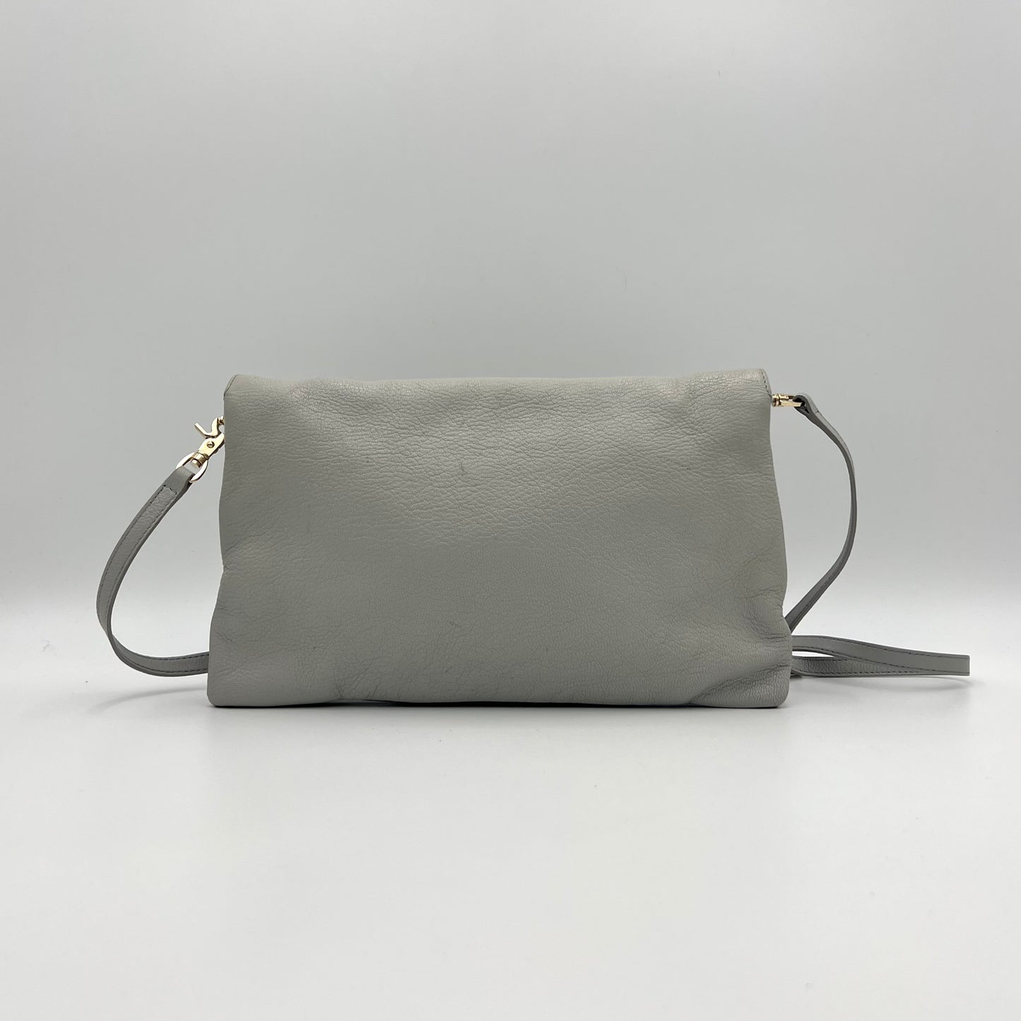 Balenciaga Light Gray Metallic Edge Envelope Clutch