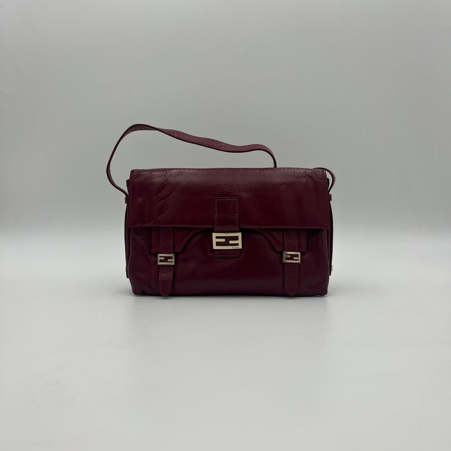 Fendi Burgundy Leather Sweety Sweet Baguette