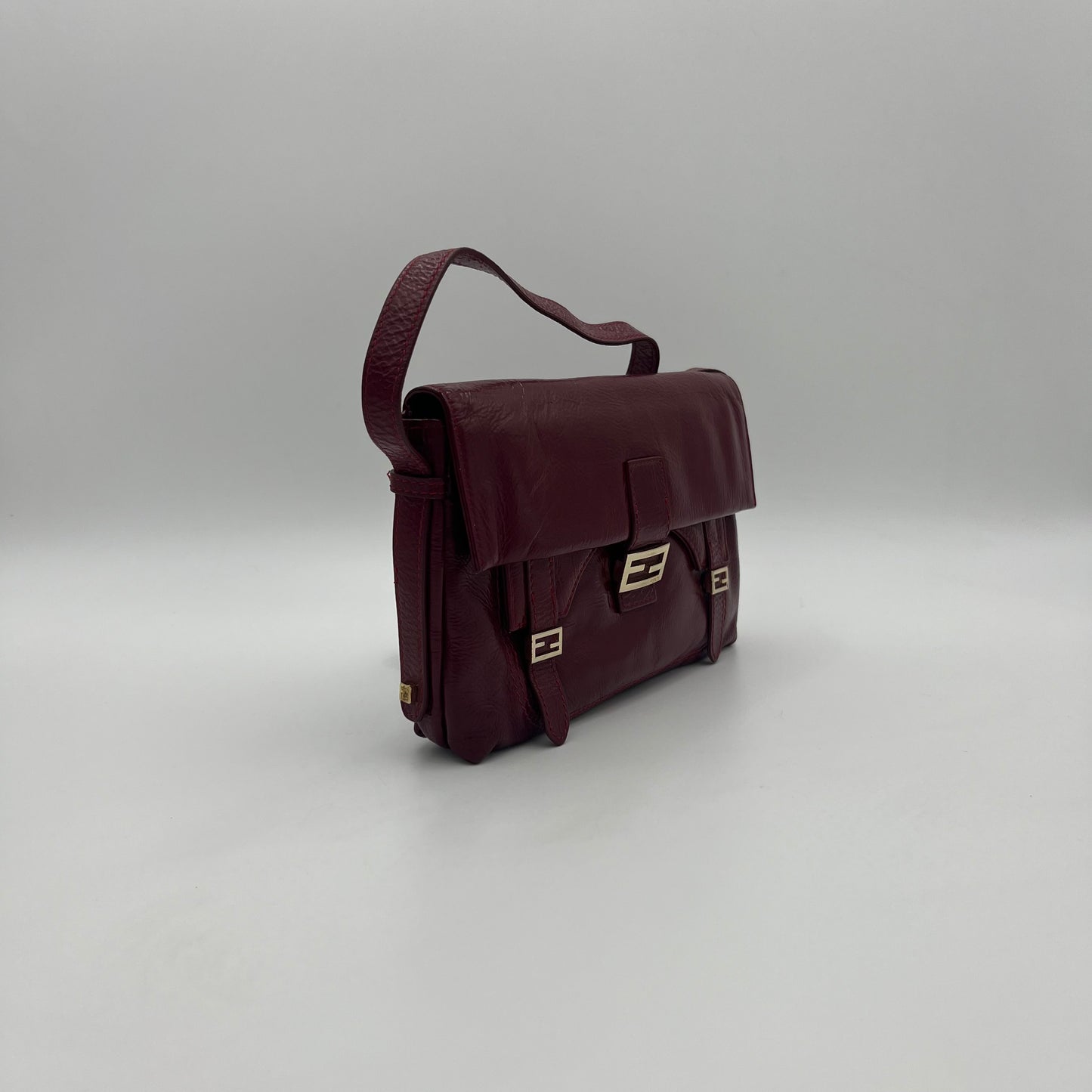 Fendi Burgundy Leather Sweety Sweet Baguette