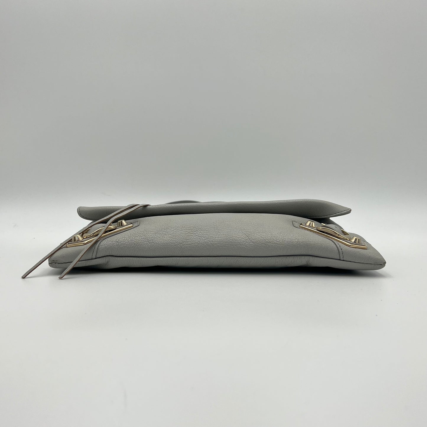 Balenciaga Light Gray Metallic Edge Envelope Clutch