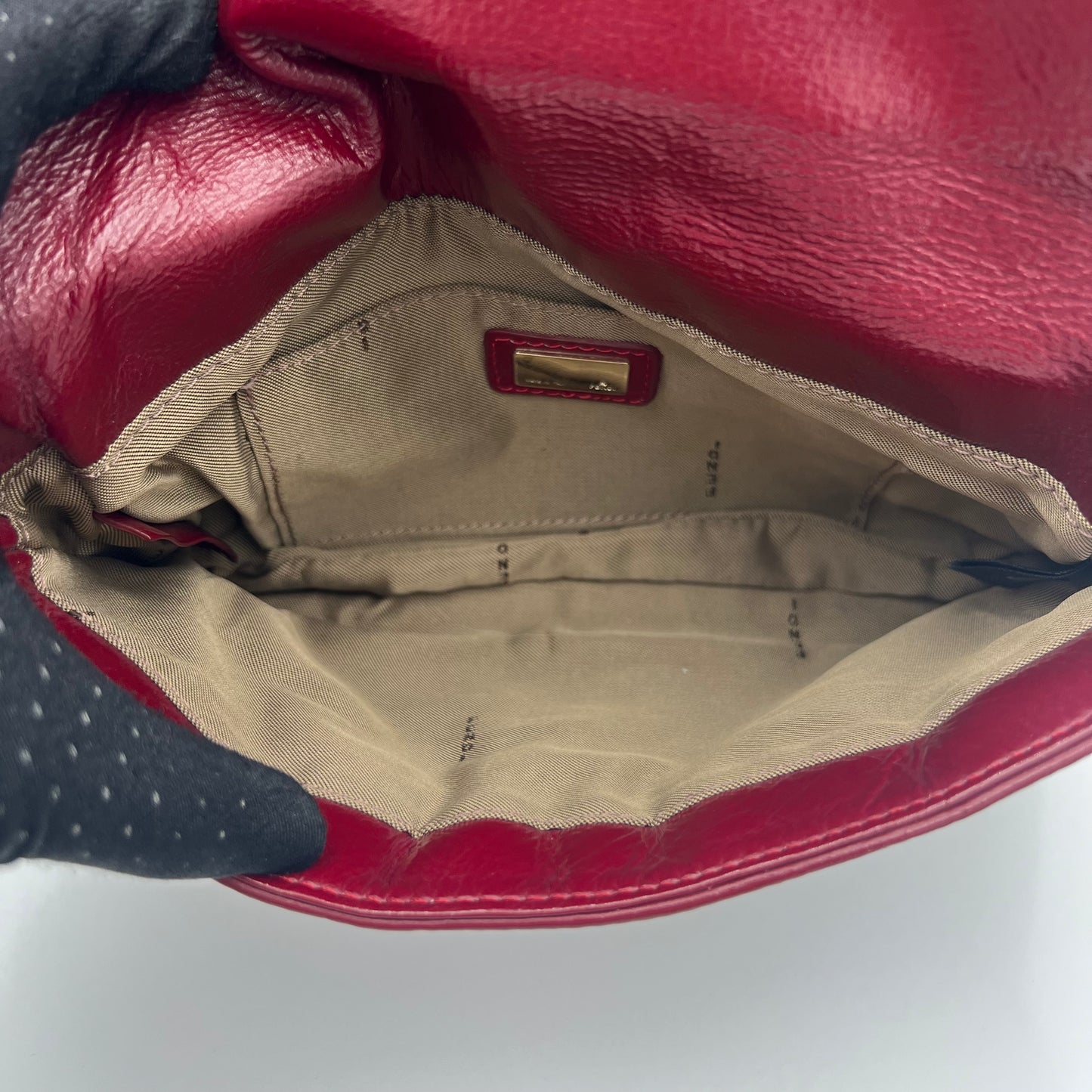 Fendi Burgundy Leather Sweety Sweet Baguette