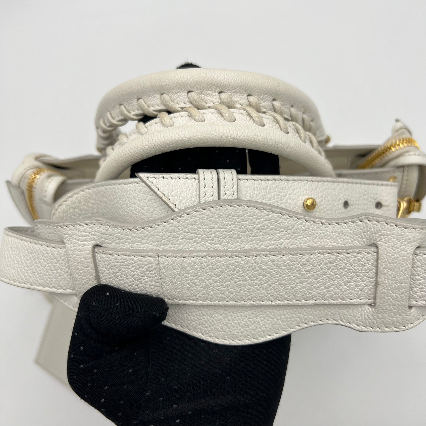 Balenciaga White Leather Mini City GHW