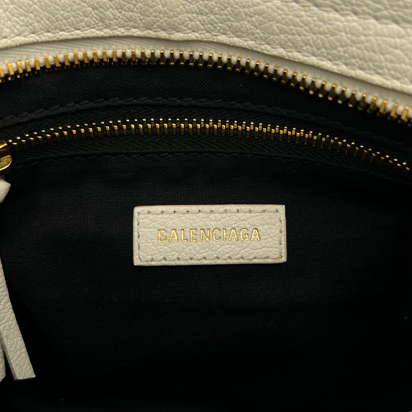 Balenciaga White Leather Mini City GHW
