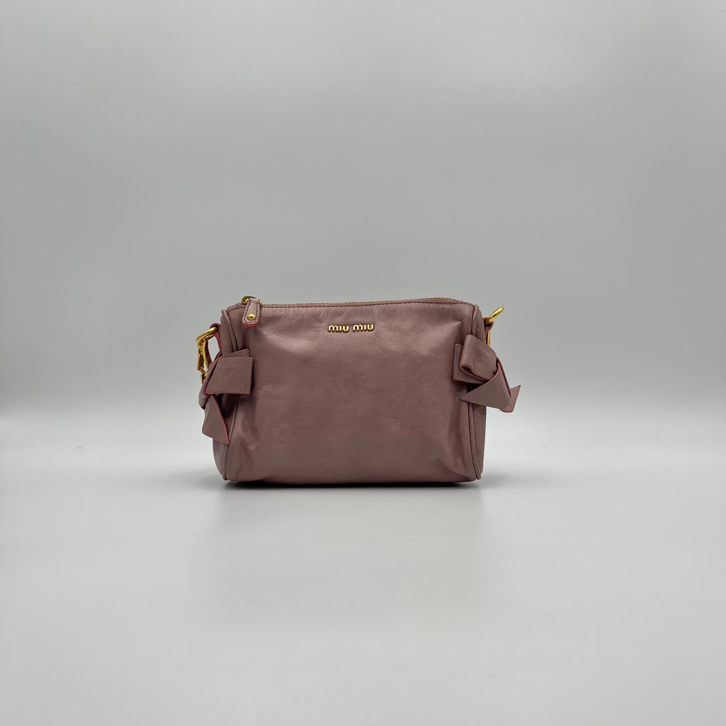 Miu Miu Old Rose Pink Vitello Shine Mini Handbag