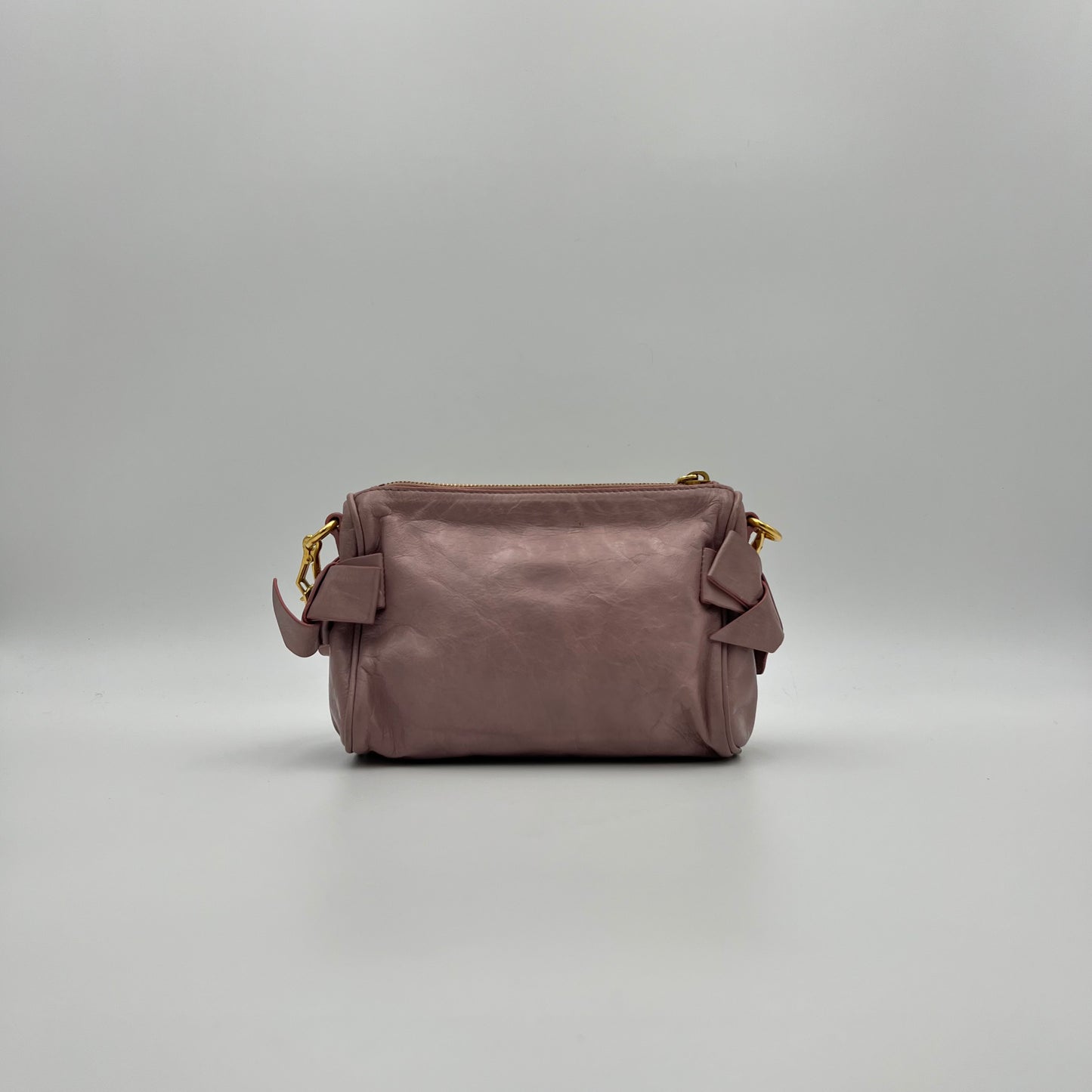 Miu Miu Purple Vitello Lux Bow Pochette