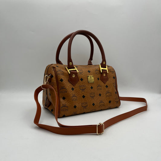 MCM Cognac Boston 27cm