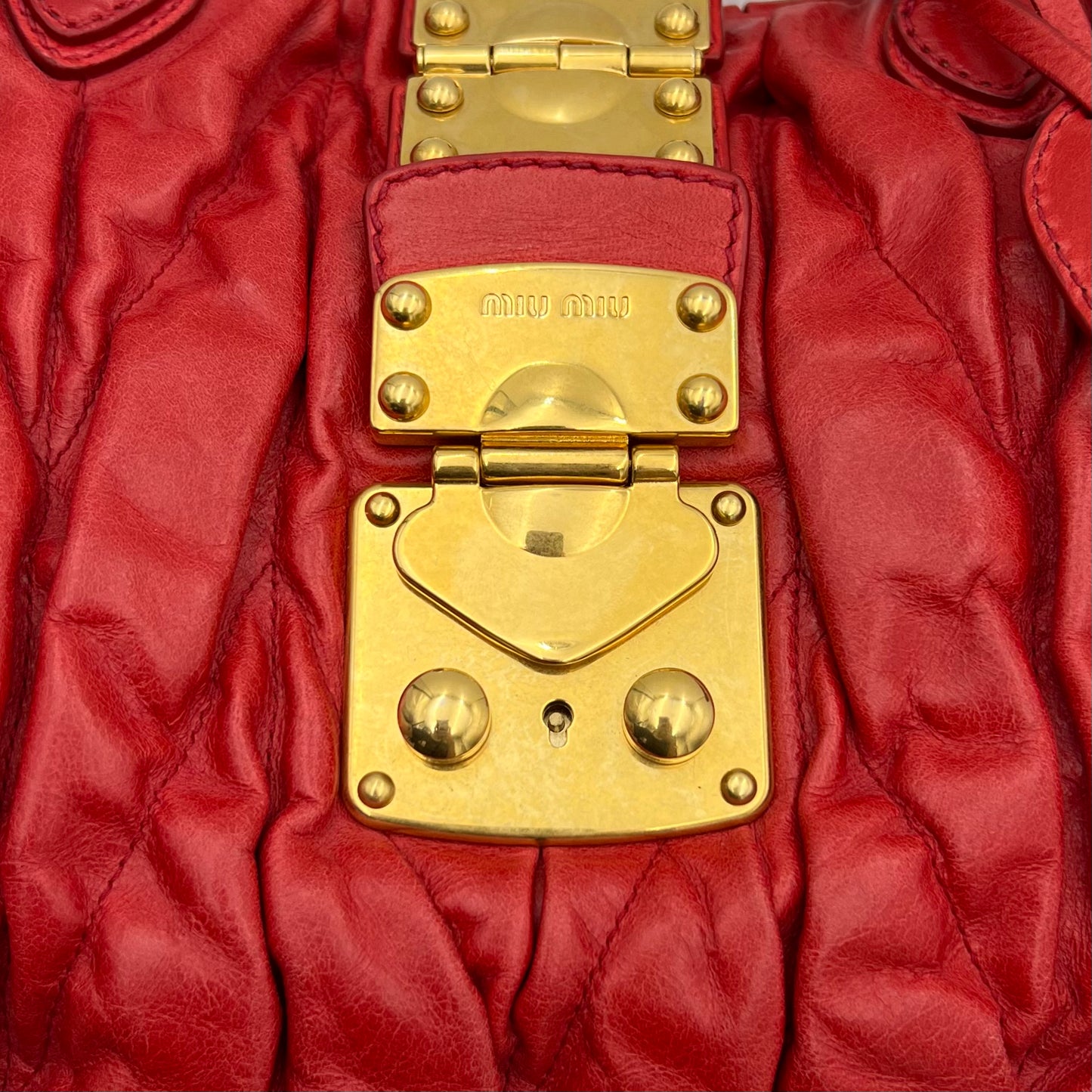 Miu Miu Pink Matelasse Tote Handbag