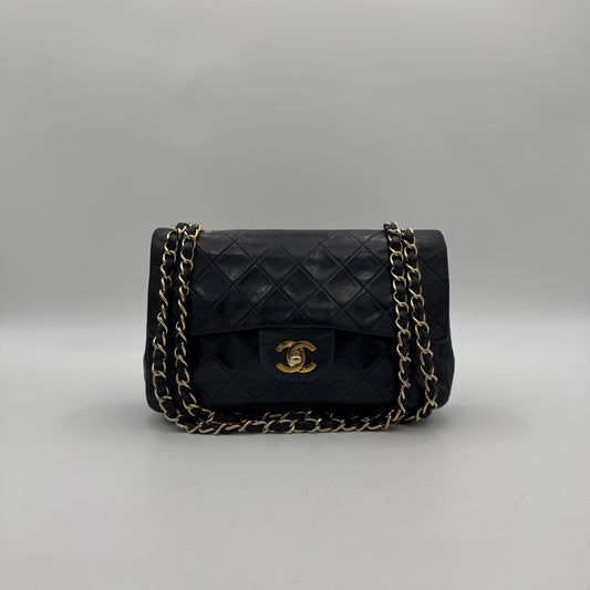 Chanel Black Lambskin Small Double Flap