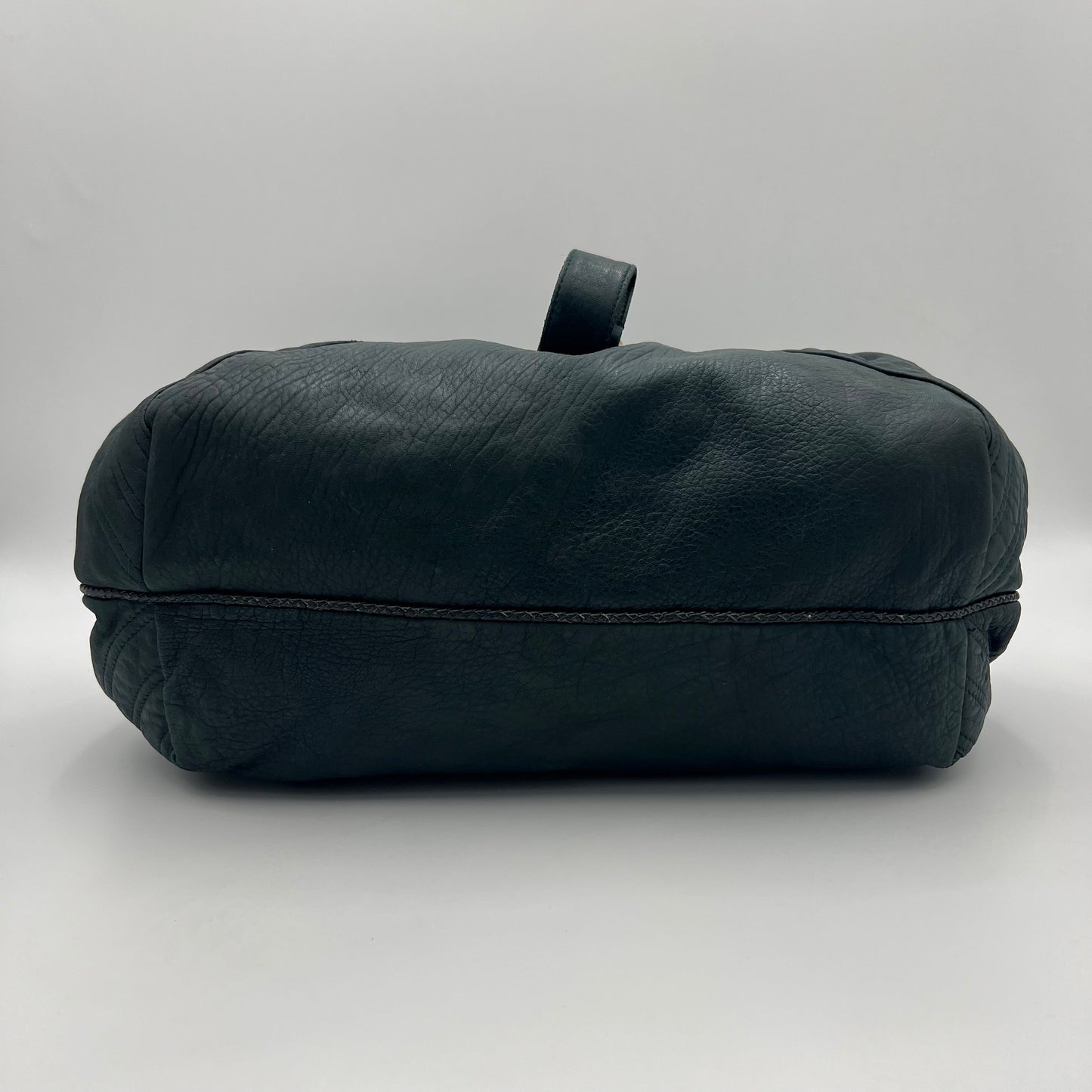 Fendi Dark Green Pebbled Leather Spy Bag