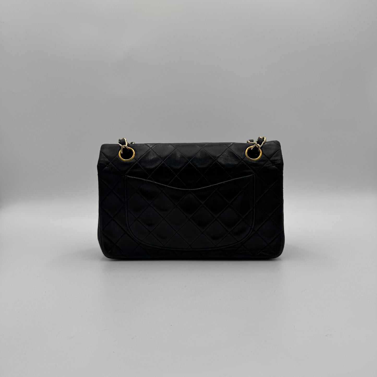 Chanel Black Lambskin Small Double Flap
