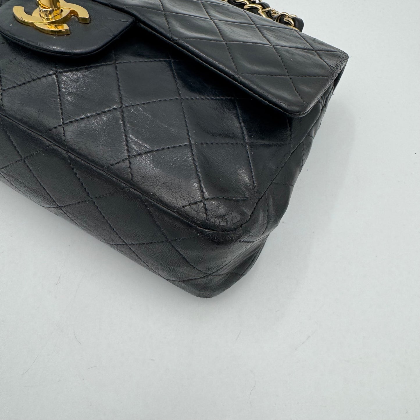 Chanel Black Lambskin Small Double Flap