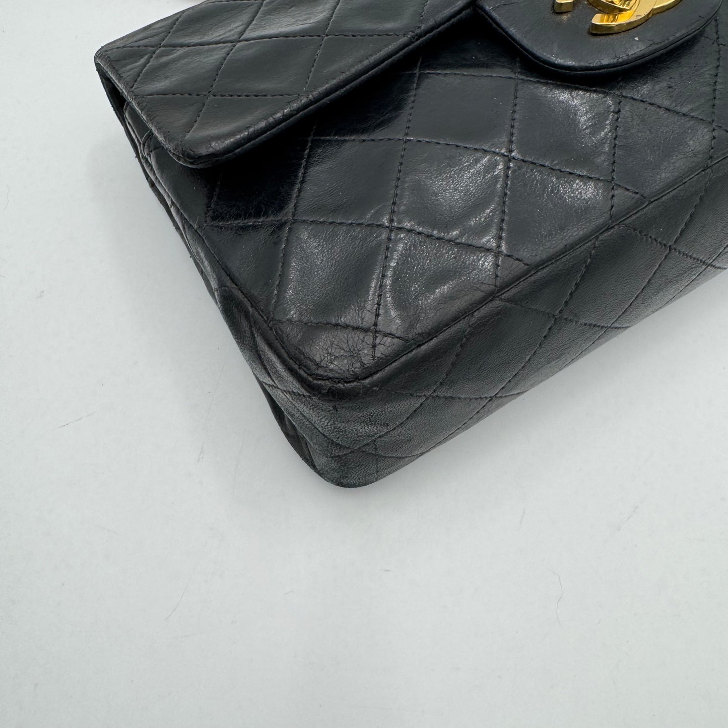 Chanel Black Lambskin Small Double Flap