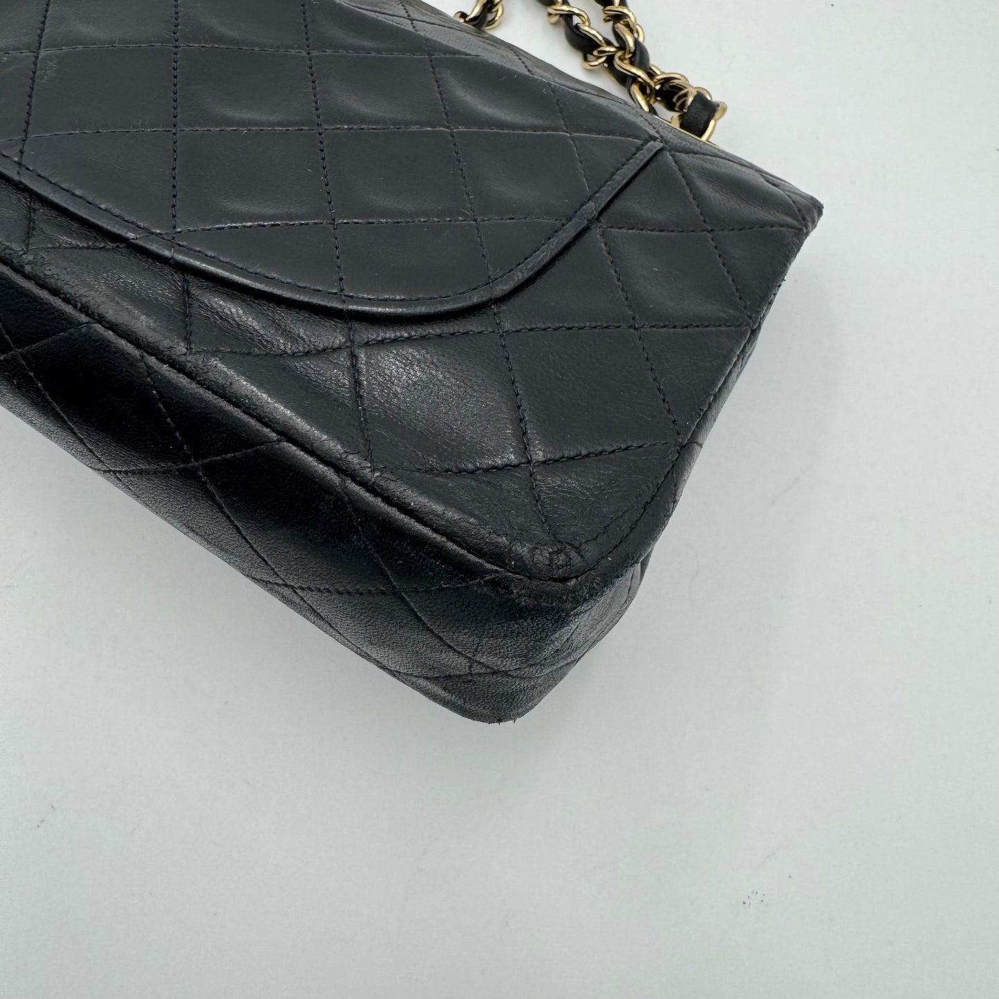 Chanel Black Lambskin Small Double Flap