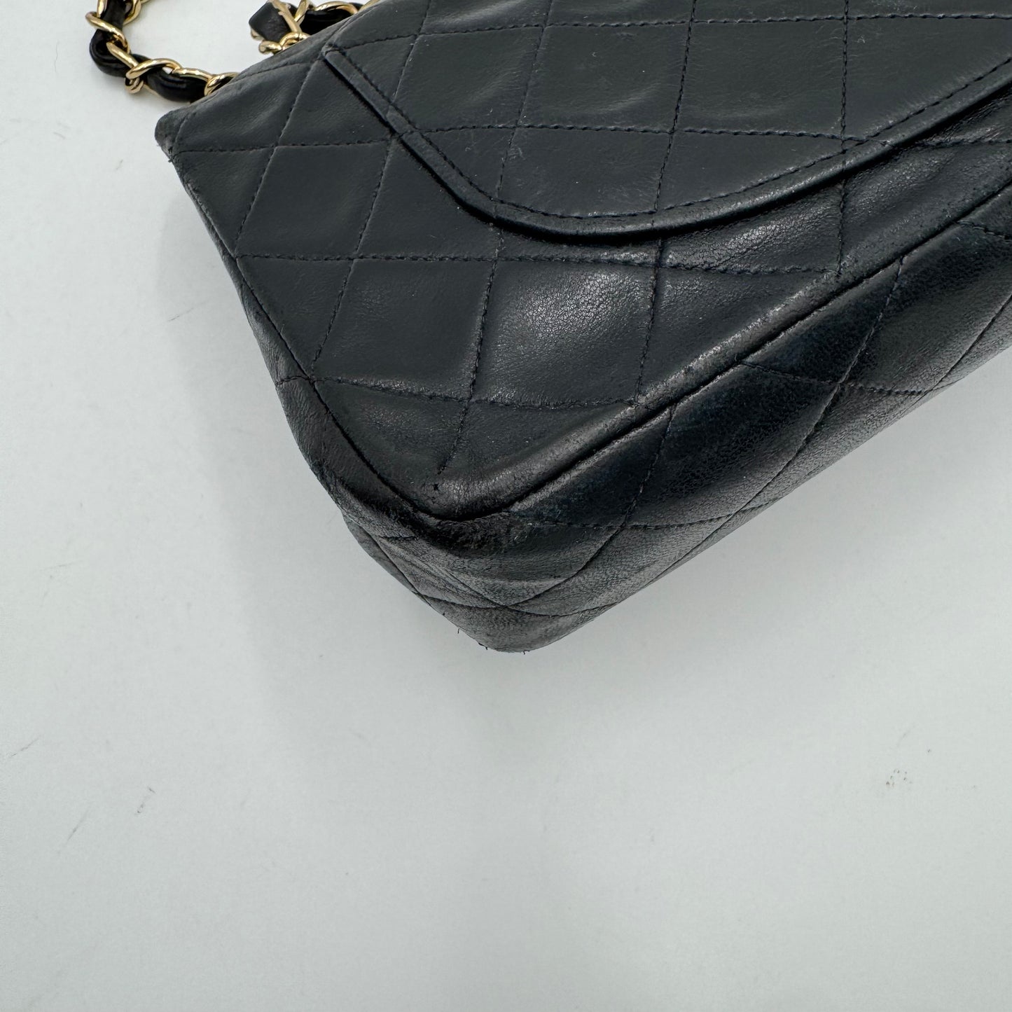 Chanel Black Lambskin Small Double Flap