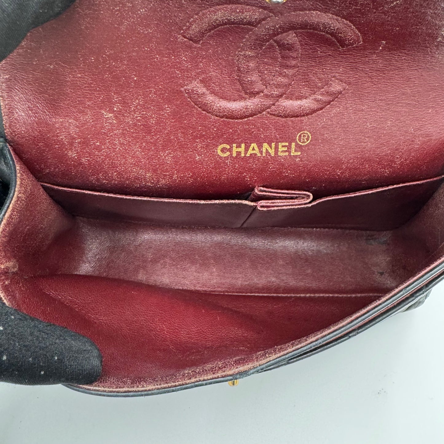 Chanel Black Lambskin Small Double Flap