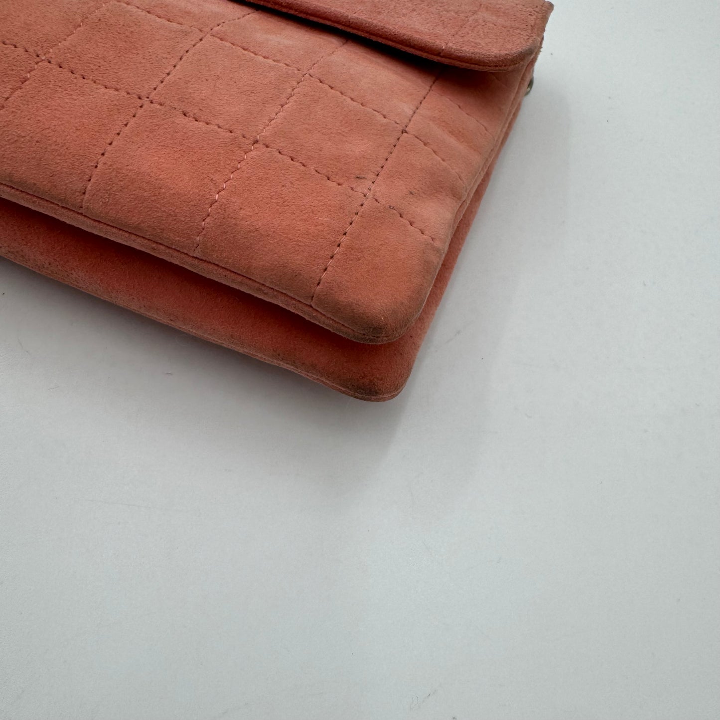 Chanel Pink Suede Choco Bar 2.55 Shoulder Bag Series 6