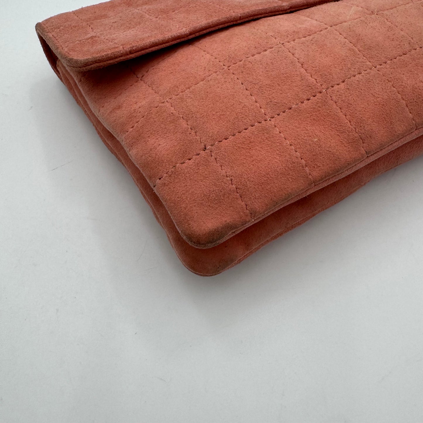 Chanel Pink Suede Choco Bar 2.55 Shoulder Bag Series 6