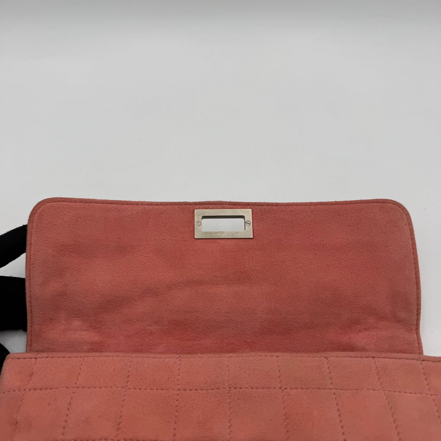 Chanel Pink Suede Choco Bar 2.55 Shoulder Bag Series 6