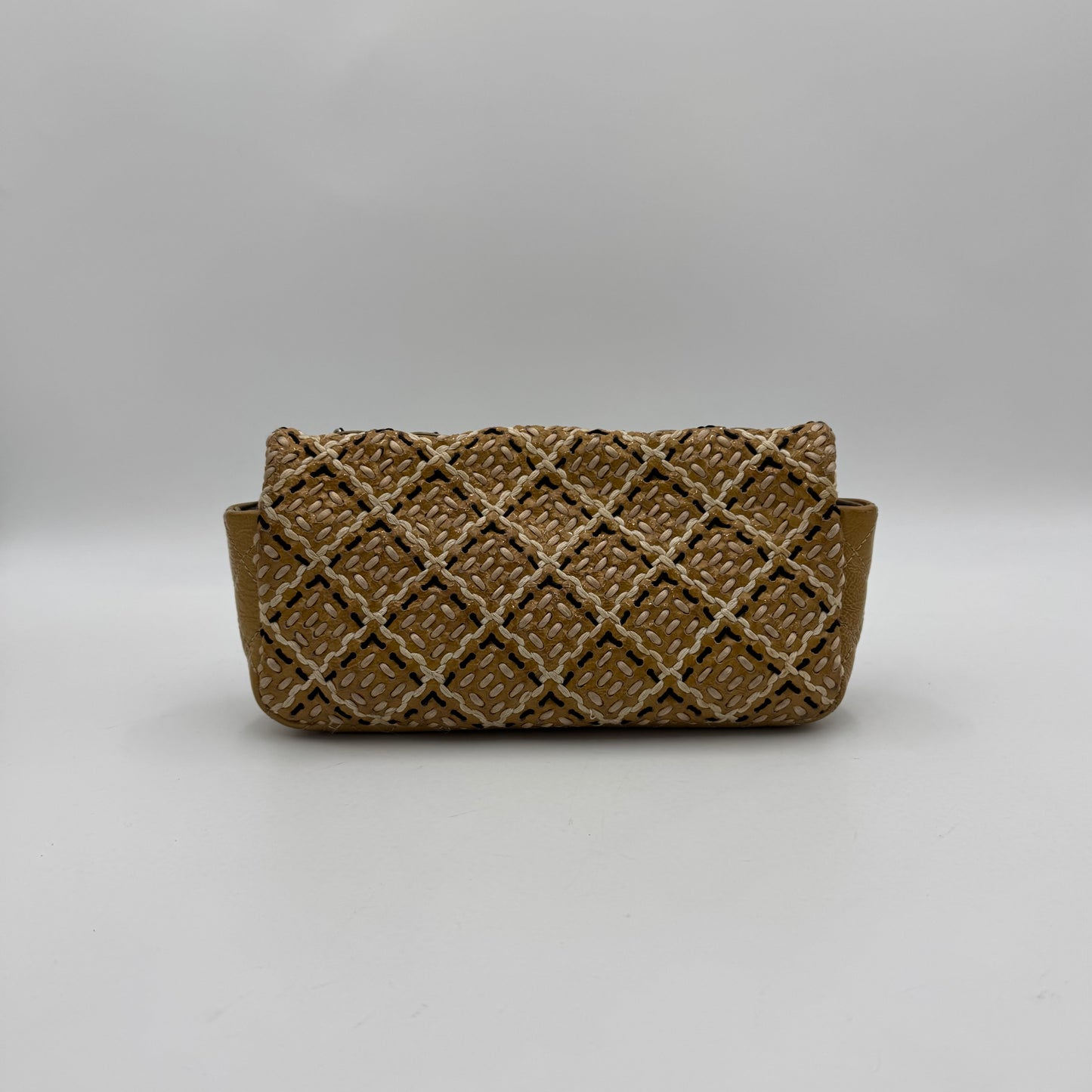 Chanel Yellow Patent Leather Tweed Flap Bag SHW Series 14