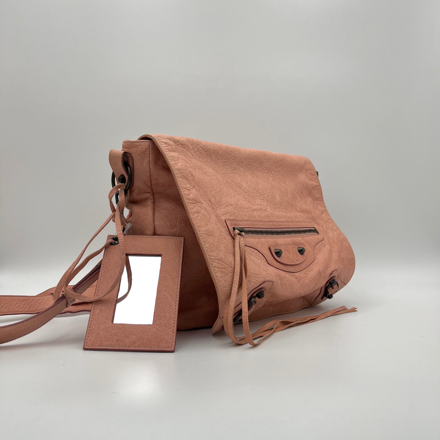 Balenciaga Rose Peche Leather Giant 12 First Handbag GHW