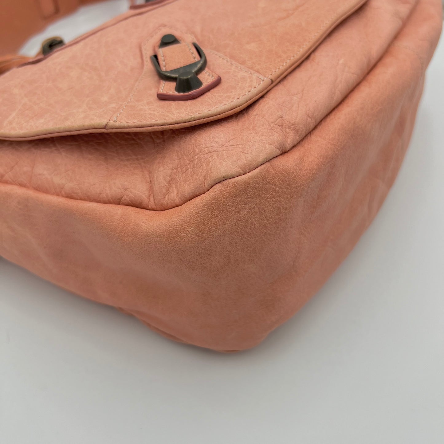 Balenciaga Rose Peche Leather Giant 12 First Handbag GHW