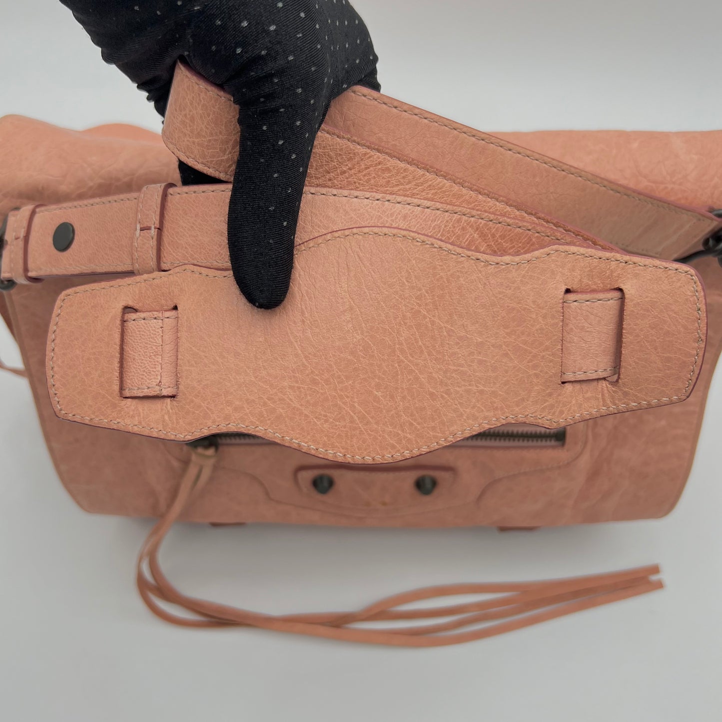 Balenciaga Rose Peche Leather Giant 12 First Handbag GHW