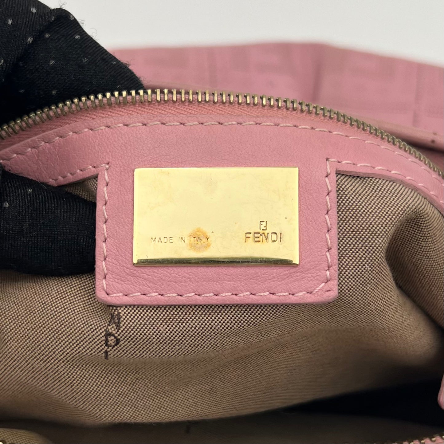 Fendi Pink Zucca Perforated Leather Chef Hobo Shoulder Bag