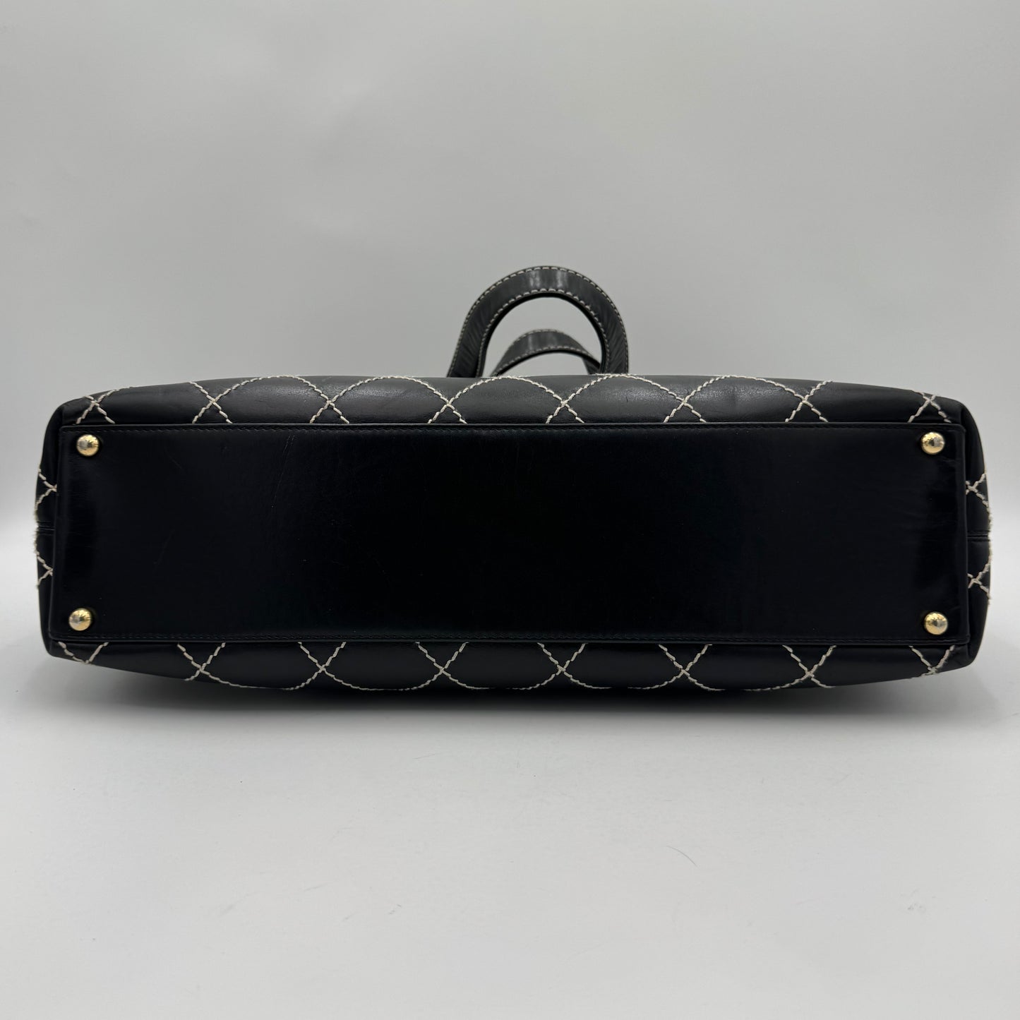 Chanel Black Calfskin Wild Stitch Large Tote Series 7