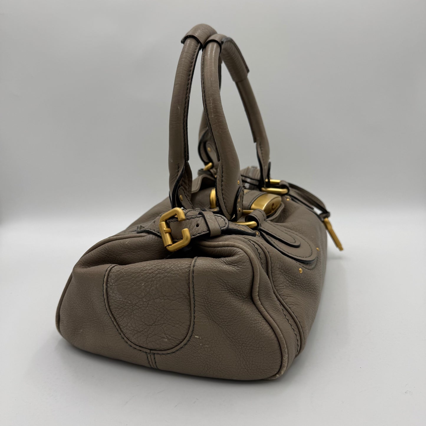 Chloe Taupe Leather Paddington GHW