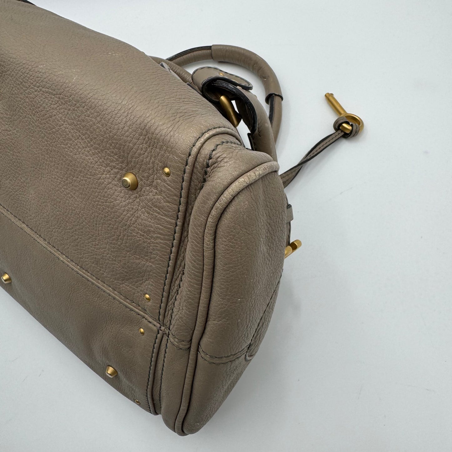 Chloe Taupe Leather Paddington GHW