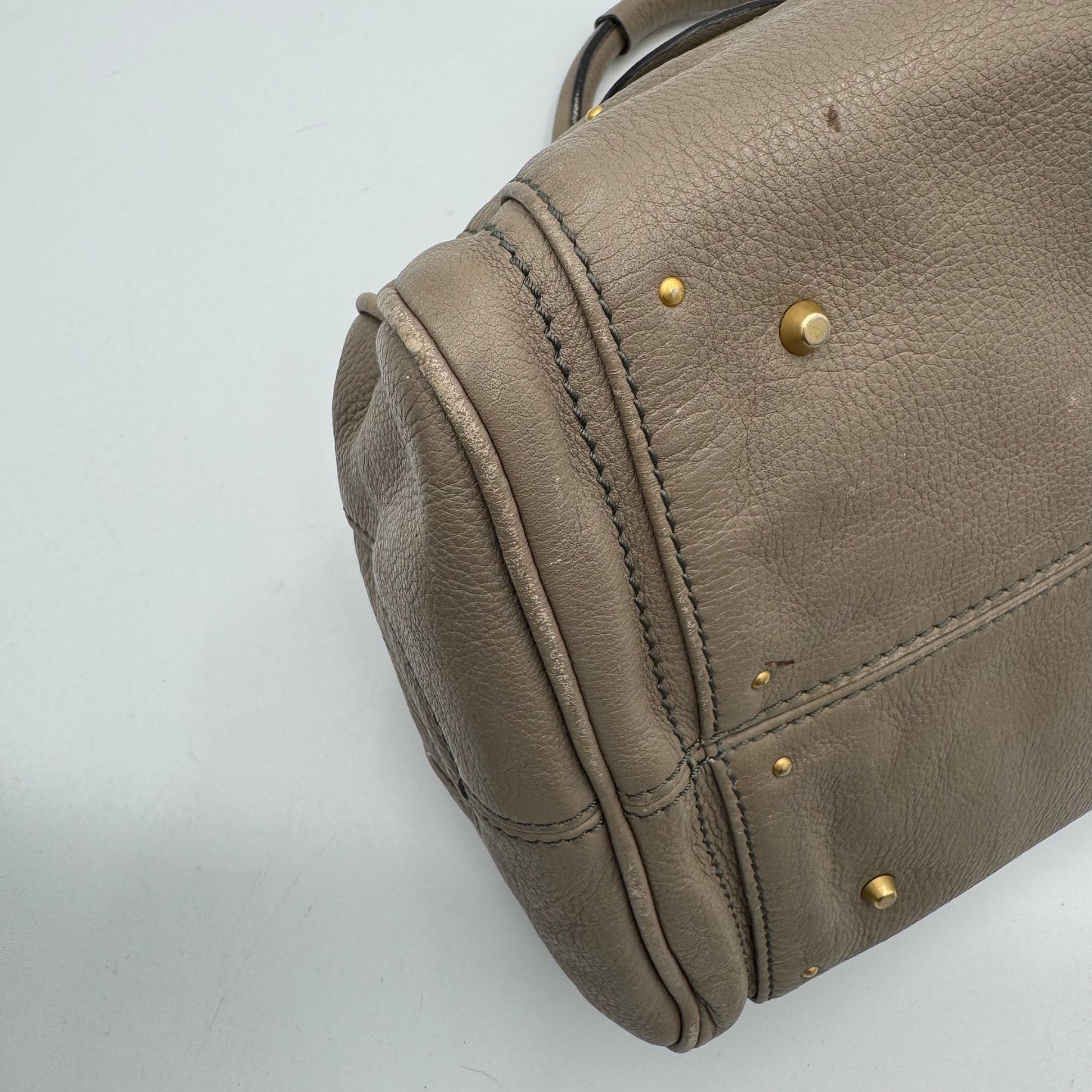Chloe Taupe Leather Paddington GHW