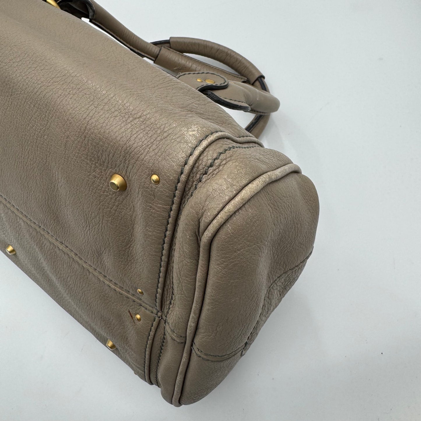 Chloe Taupe Leather Paddington GHW