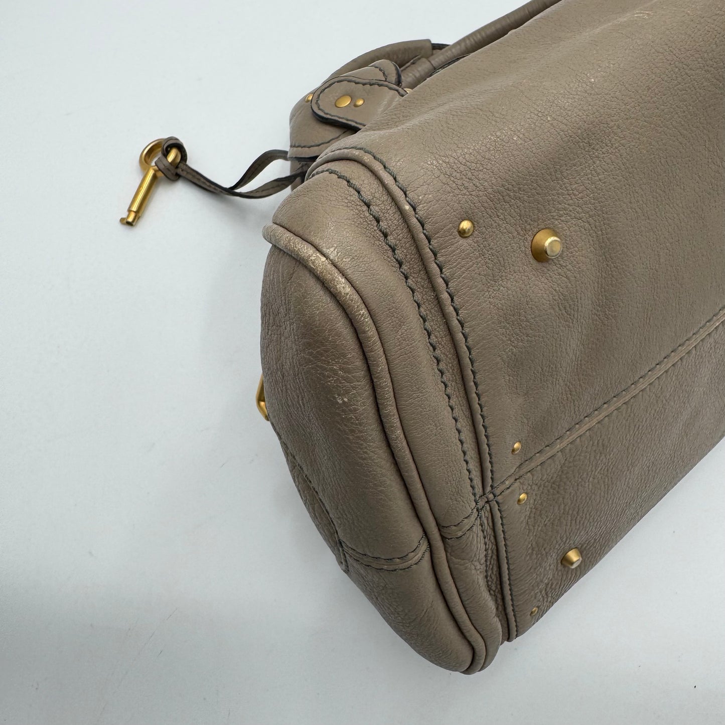 Chloe Taupe Leather Paddington GHW