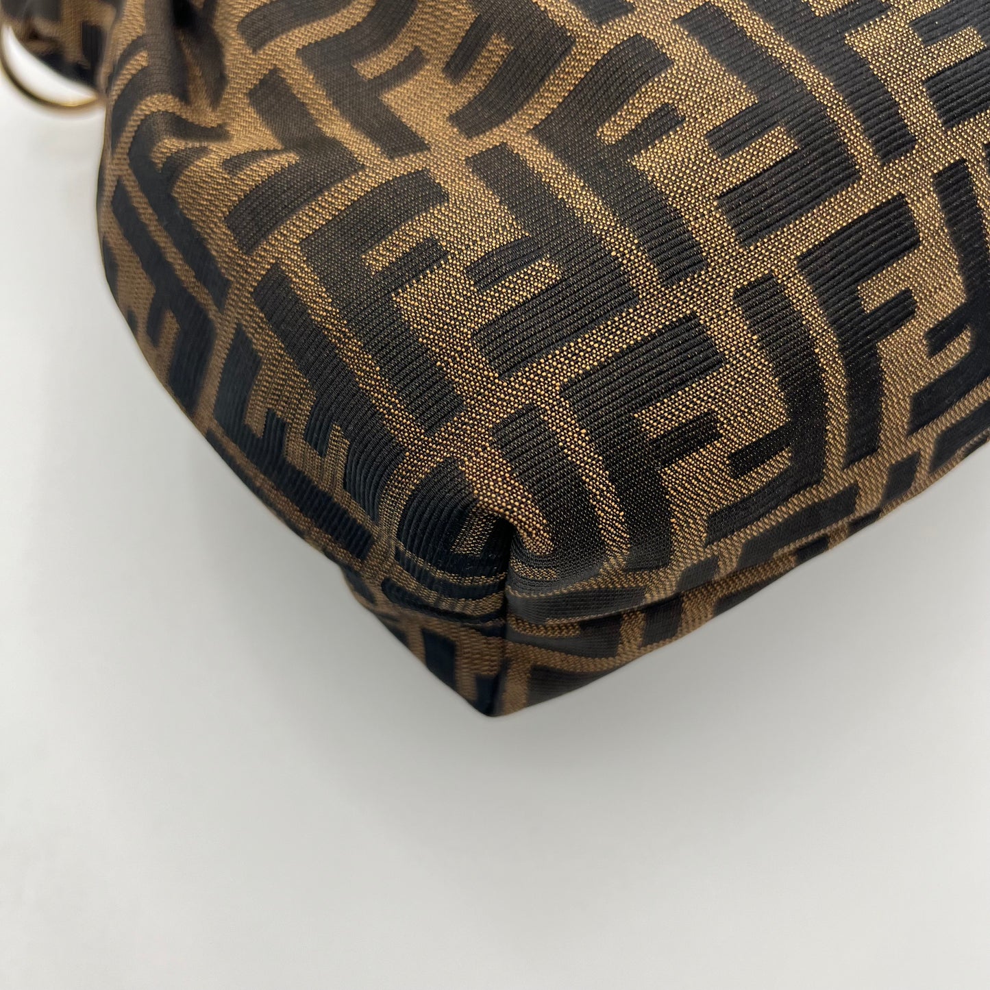 Fendi Tobacco Zucca Pink Leather Zip Chef Tote