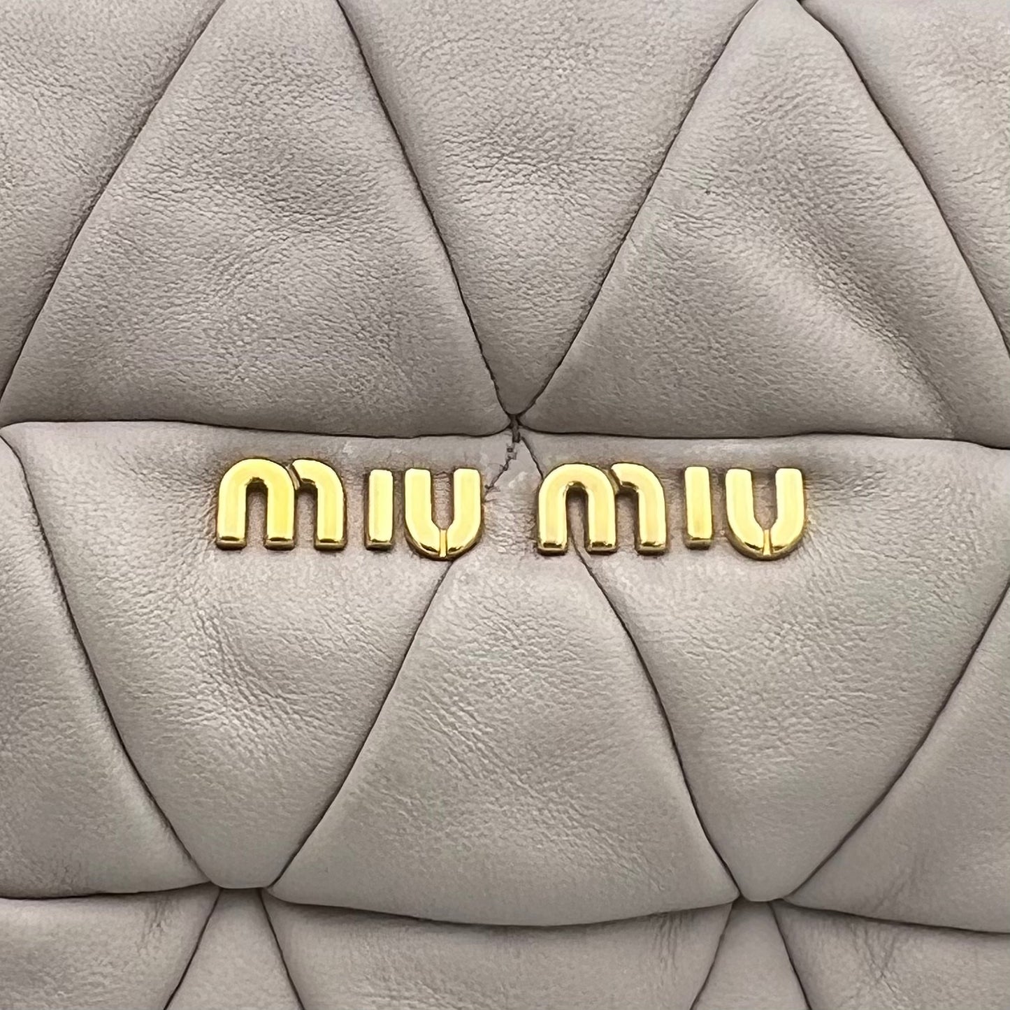 Miu Miu Quilted Leather Studded Chain Shoulder Bag