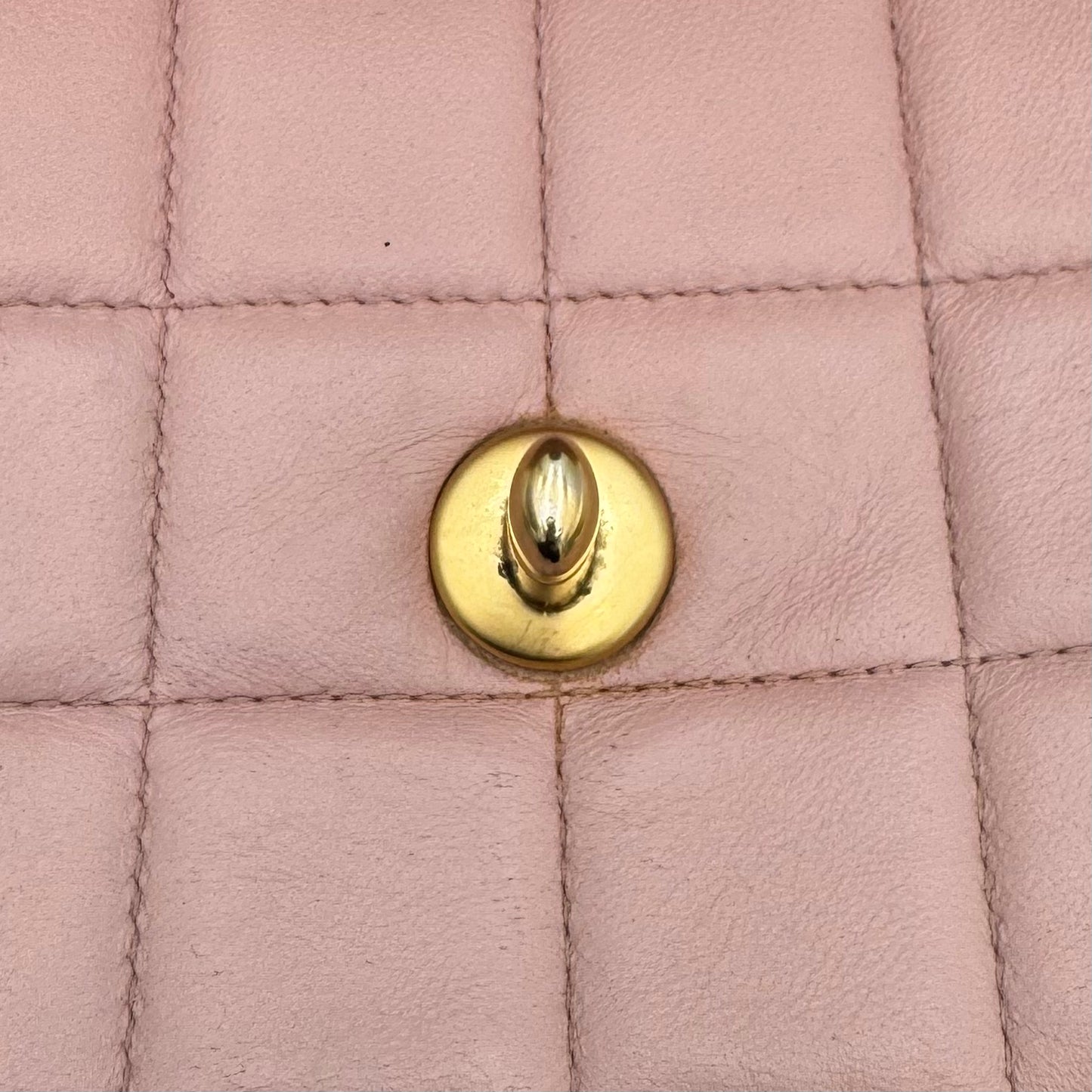 Chanel Pink Lambskin Chocolate Bar East West Shoulder Bag