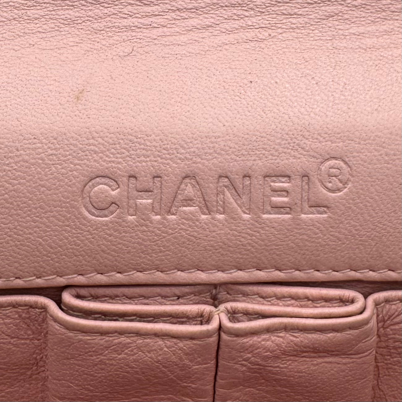 Chanel Pink Lambskin Chocolate Bar East West Shoulder Bag