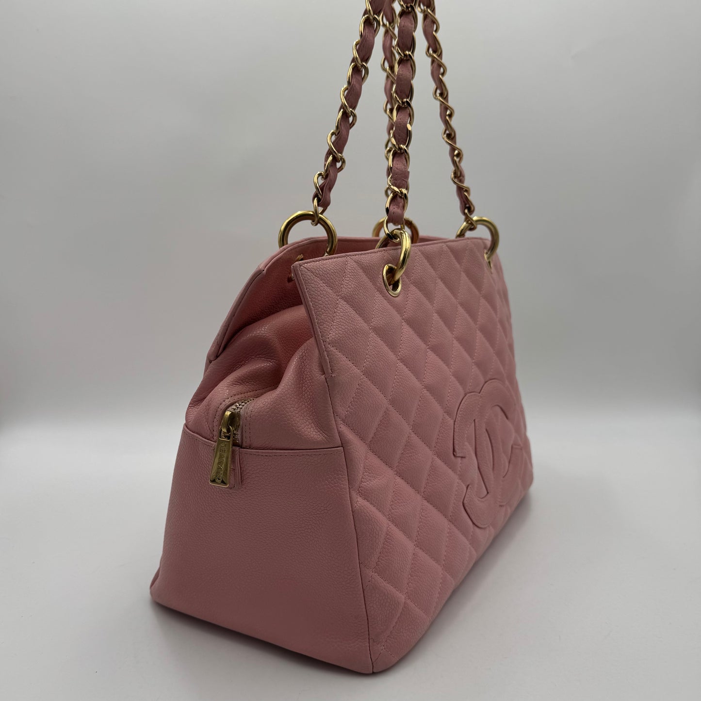 Chanel Pink Caviar Petite Timeless Shopping Tote PTT (Series 8)
