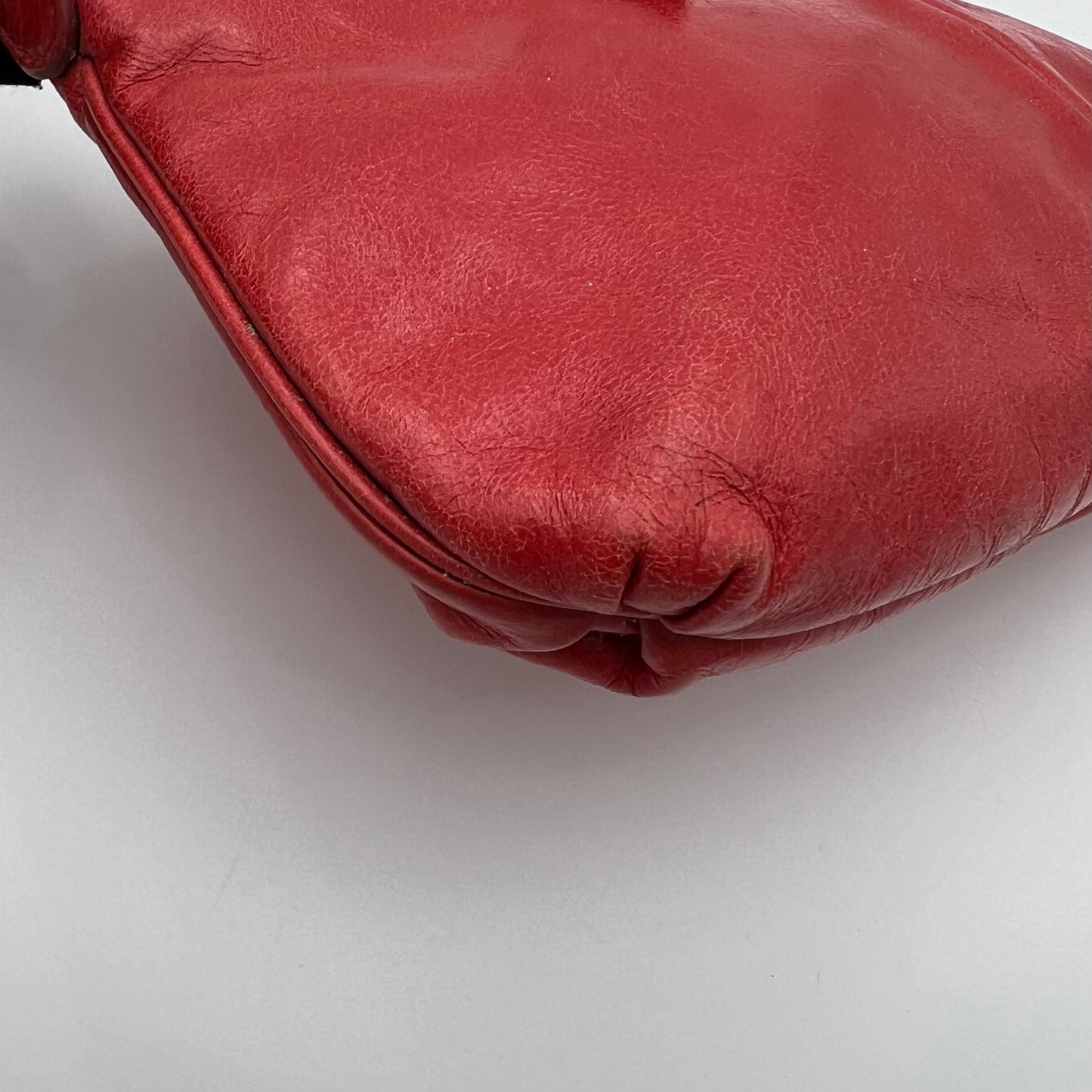 Miu Miu Red Vitello Shine Bow Pochette